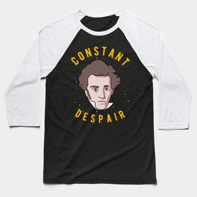 Soren Kierkegaard - Constant Despair Baseball T-Shirt by isstgeschichte